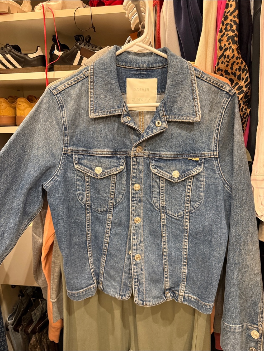 MOTHER Light Blue Denim Jacket - Classic Trucker Style